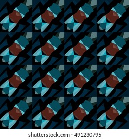 Abstract geometric pattern. Textile printing, web design, Identity, wallpaper.