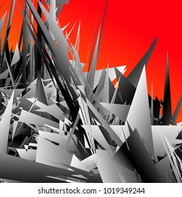 Abstract geometric pattern, texture. Random, chaotic pattern element