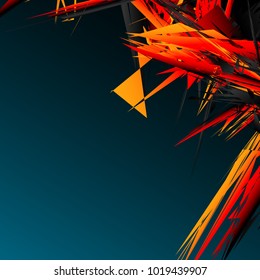 Abstract geometric pattern, texture. Random, chaotic pattern element