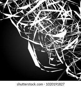 Abstract geometric pattern, texture. Random, chaotic pattern element