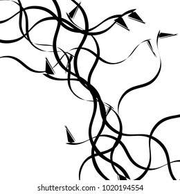 Abstract geometric pattern, texture. Random, chaotic pattern element