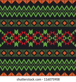 Abstract geometric pattern with traditional ethnic motifs