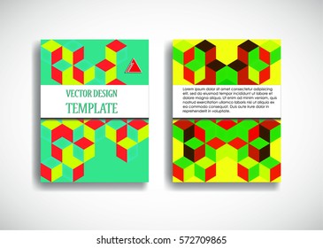 Abstract Geometric pattern . Trendy cards design . Modern style .  Motion wallpaper element. For web and mobile app, paper art , brochure , poster, presentation, booklet or flyer.