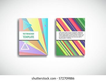 Abstract Geometric pattern . Trendy cards design . Modern style .  Motion wallpaper element. For web and mobile app, paper art , brochure , poster, presentation, booklet or flyer.