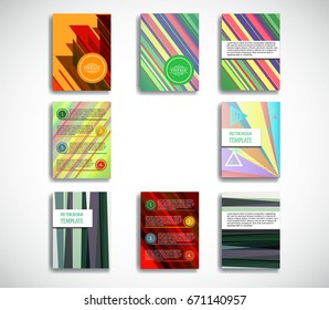 Abstract Geometric pattern . Trendy cards design . Modern style .  Motion wallpaper element. For web and mobile app, paper art , brochure , poster, presentation, booklet or flyer.