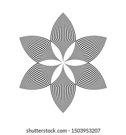 Abstract geometric pattern, trendy halftone lines background, vector modern design sign, symbol, emblem, icon.