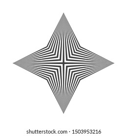 Abstract geometric pattern, trendy halftone lines background, vector modern design sign, symbol, emblem, icon.