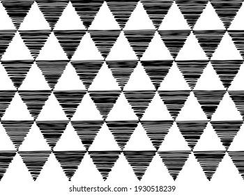 Abstract geometric pattern with trendy textured scribbles. Modern abstract design for poster, cover, fabric and other users. Vector illustration.