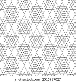 Abstract geometric pattern with triangle, lines and stripes on white background. A seamless vector background. Graphic modern pattern. White and black pattern.