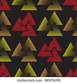 Abstract Geometric pattern with Triangles in geometry lines form. Seamless texture , can be used for background.Vector Illustration.