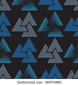 Abstract Geometric pattern with Triangles in geometry lines form. Seamless texture , can be used for background.Vector Illustration.