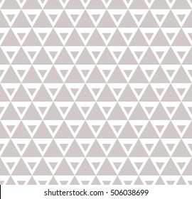 Abstract geometric pattern with  triangles, rhombuses. A seamless vector background. White and gray texture. Graphic modern pattern.