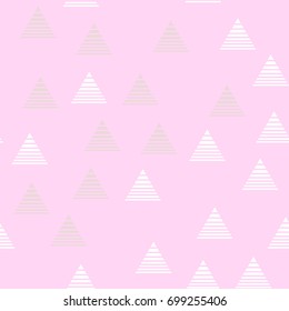 Abstract Geometric Pattern with the triangles. Scandinavian flat style for printing on men's and women's clothing, paper, fabric, textile, gift wrap, wallpapers, covers. Seamless vector illustration
