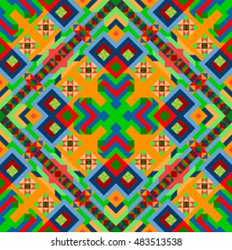 Abstract Geometric Pattern Triangles Squares Pattern Stock Vector ...