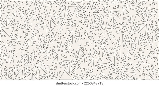 Abstract geometric pattern with triangles. Stylish texture in black color. Background design.