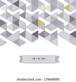 abstract geometric pattern of triangles. Use as a backdrop, postcard, banner. Clear geometric shapes with shadows.