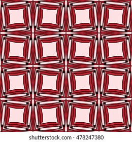 abstract geometric pattern of triangular and square elements. red, rose color. Seamless vector illustration. for design, wallpaper, printing