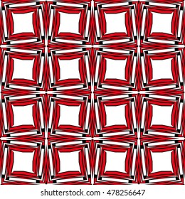 abstract geometric pattern of triangular and square elements. red, black. Seamless vector illustration. for design, wallpaper, printing
