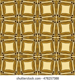 abstract geometric pattern of triangular and square elements. yellow, gold color. Seamless vector illustration. for design, wallpaper, printing