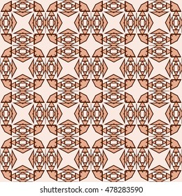 abstract geometric pattern of triangular and square elements. beige, pastel color. Seamless vector illustration. for design, wallpaper, printing