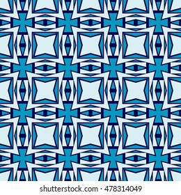 abstract geometric pattern of triangular and square elements. blue color. Seamless vector illustration. for design, wallpaper, printing