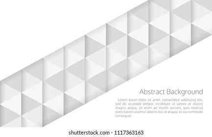 Abstract geometric pattern. Triangular texture with space for text. Triangle background. Template for cover design, banner, backdrop, poster. Vector illustration.