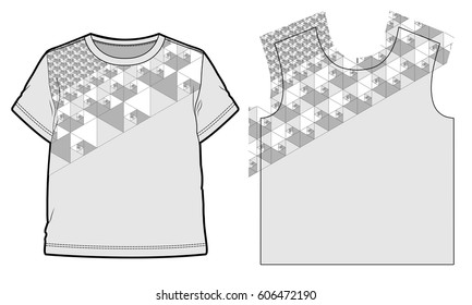 Abstract geometric pattern for a t-shirts