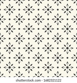 Abstract geometric pattern with unique flower line art, seamless vector good for background, cover, fabric print and other uses