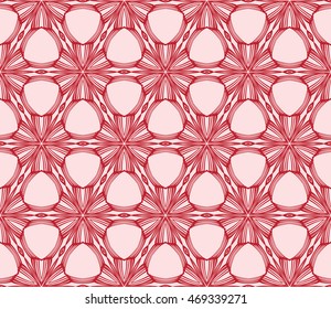 abstract geometric pattern of the various shapes and lines. vector illustration. seamless texture. pink color. for the design, printing, interior decoration, Wallpaper
