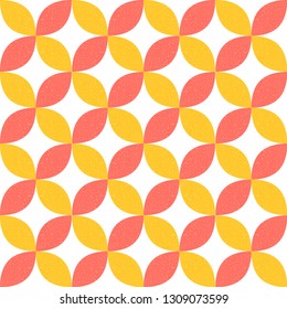 Abstract geometric pattern vector background. Living coral with yellow geometric background.