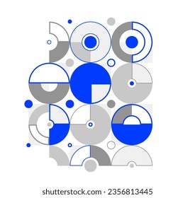Abstract geometric pattern vector background isolated, tech style engine looks like composition, engineering draft style pattern, network and digital data.