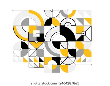 Abstract geometric pattern vector background isolated, tech style engine looks like composition, engineering draft style pattern, mechanism.