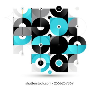 Abstract geometric pattern vector background, network and digital data composition, engineering draft style pattern, technology style engine looks like shapes.