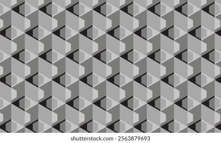 Abstract geometric pattern vector combination of gray and black colors