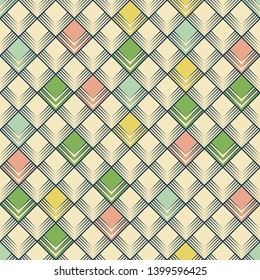 Abstract geometric pattern. Vector, fabric abstract seamless pattern, background with hand drawn elements