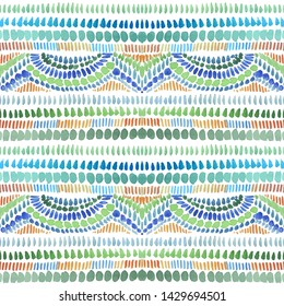 Abstract geometric pattern. Vector hand drawn stripes, waves ornament. Borders, ribbons set.