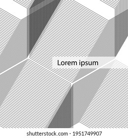 Abstract geometric pattern. Vector Illustration of the pattern of gray lines.