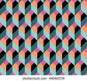 Abstract geometric pattern vector, mosaic pattern, modern tiling pattern, colorful pattern