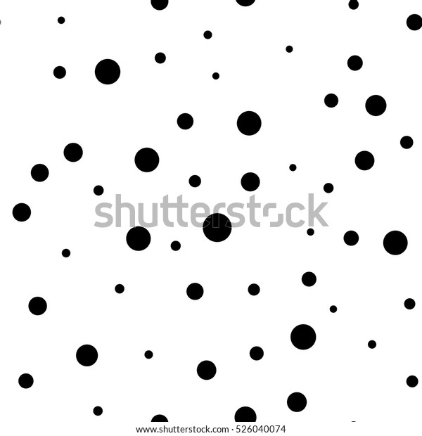 抽象的な幾何学的パターン シームレスな白黒の円の背景にベクター画像 不規則な形状 モダンなスタイリッシュなドット テクスチャー トレンディ印刷 見本 印刷用 包装紙 壁紙 織物 布地 のベクター画像素材 ロイヤリティフリー