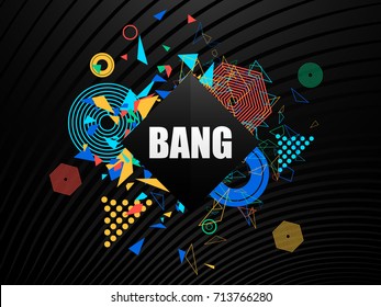 Abstract geometric pattern. Vector template design background
