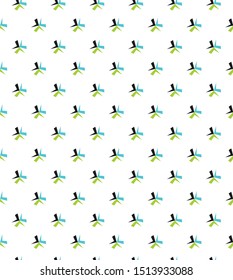 Abstract geometric pattern vector vol.18, Monochrome fabric pattern background.