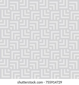 Abstract geometric pattern vector.Tile design silver on silver background 