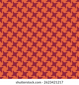 Abstractas patrón geométrico.  Los vibrantes tonos naranja y marrón crean un diseño dinámico y repetitivo ideal para textiles, fondos de Sitio web o marcas.