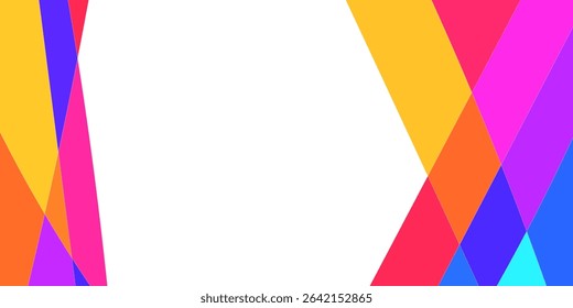 Abstract geometric pattern of vibrant overlapping triangles
