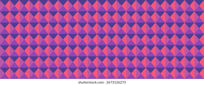 Padrão geométrico abstrato.  As formas vibrantes de losango rosa e roxo criam uma textura perfeita. Ideal para fundos, designs de sites ou impressões têxteis.