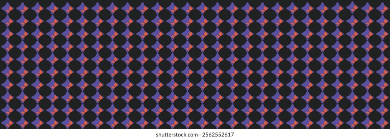 Abstract Geometric Pattern: Vibrant Purple and Orange Design