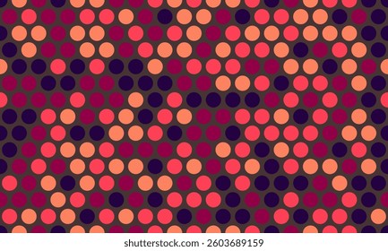 Abstract geometric pattern with vibrant red and purple circles.  Perfect for backgrounds, textiles, and modern design projects.