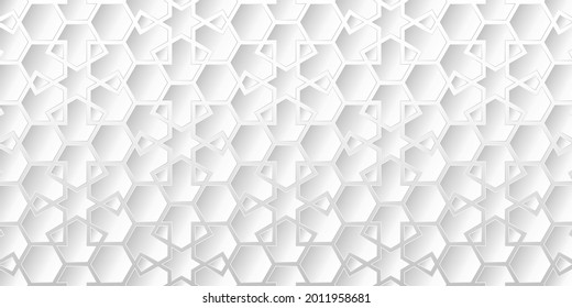     Abstract geometric pattern vintage art deco. Luxury with white and gray elegant traditional background 