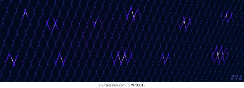 Abstract Geometric Pattern with Violet Light and Blue Stripes. Vector Illustration