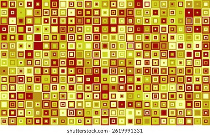 Abstract geometric pattern with warmtoned squares, creating a dynamic and vibrant visual texture.  Ideal for backgrounds, website design, textiles, and presentations.
